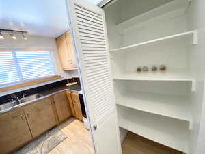 Pantry with a sink