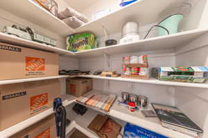 Walk-in pantry in kitchen