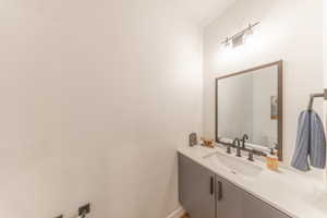 This half bath is conveniently located just off of the great room.