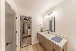 Just off of the master bath is the walk -in closet for master bedroom #1.