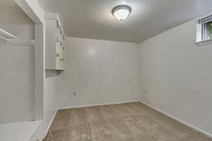Spacious closet featuring carpet flooring