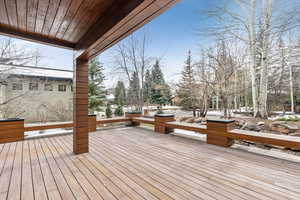 View of wooden terrace