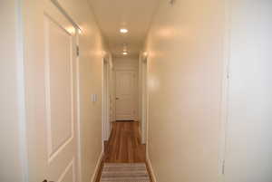 Hall leading to main floor bedrooms and bathrooms