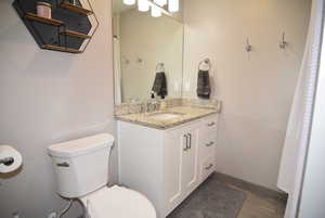 Bathroom #1 Updated Main Bathroom #1 with granite countertop vanity, tile floors and full tub/shower combo with tile surround.