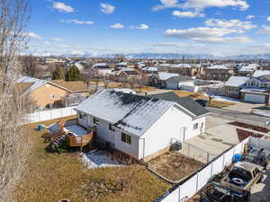 Bird's eye view with a residential view