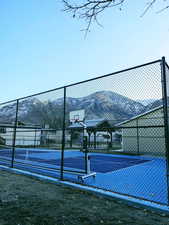 View of sport court with  mountain view