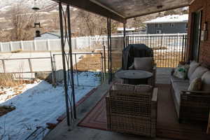 Covered patio accesible from either the dining room or family room