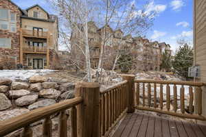 View of wooden deck