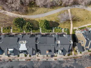 Aerial view with a residential view