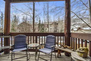 View of wooden deck