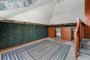 Office or bedroom with vaulted ceiling