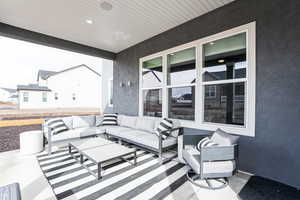 View of patio featuring outdoor lounge area