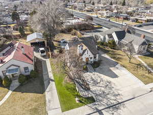 Drone / aerial view with a residential view
