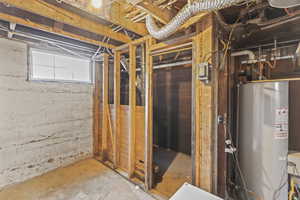 Below grade area with gas water heater