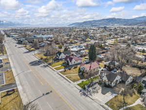Bird's eye view featuring a mountain view and a residential view