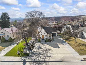 Exterior space featuring a mountain view