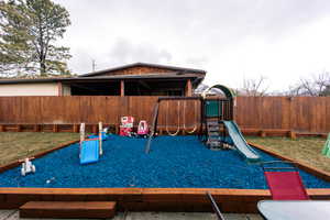 View of play area with fence