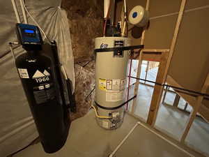 Utilities with strapped water heater