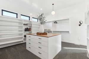 View of walk in closet