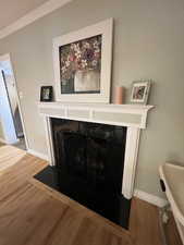 Classic as fireplace in main-floor dining area - a classic touch -  grandfathered in