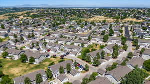 Bird's eye view with a residential view