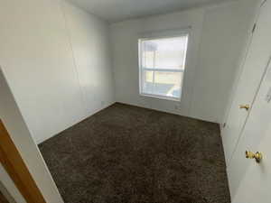 Unfurnished room with carpet floors