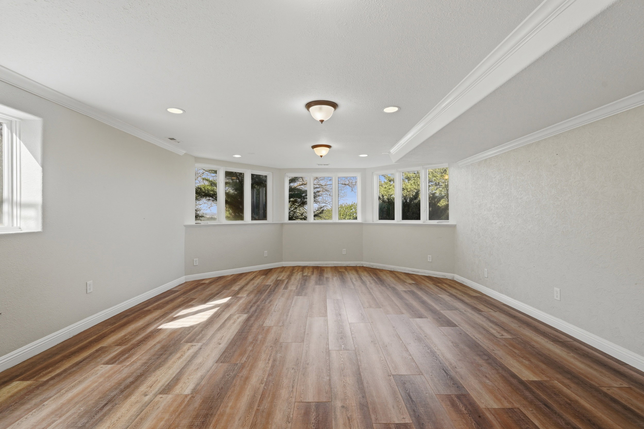 Above grade portion on basement with ample natural light