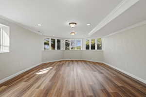 Above grade portion on basement with ample natural light