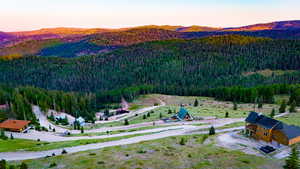 View of mountain background featuring a forest