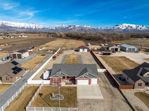 Aerial view with a mountain view and a residential view