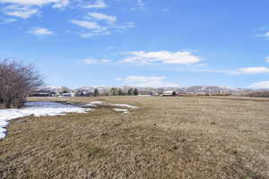 View of yard featuring a mountain view