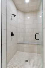 Full bathroom with a stall shower