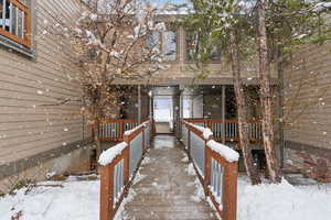 Exterior space with covered porch