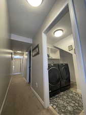 Laundry Room with shelving