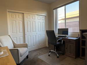 Office space featuring carpet floors