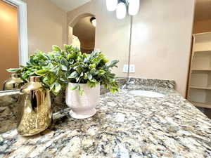 Bathroom featuring vanity