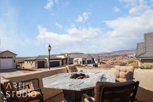 Courtyard patio view facing North