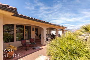 View of covered patio