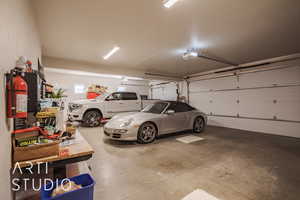 Heated and airconditioned garage with two 220 v chargers