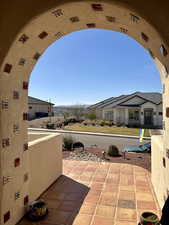 View of patio / terrace facing West