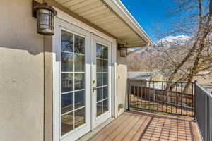 View of wooden deck