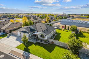 Aerial view with a residential view