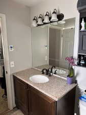 Bathroom featuring vanity