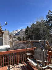 Large Deck with View of Wasatch Mountains