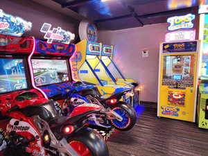 Playroom with carpet floors