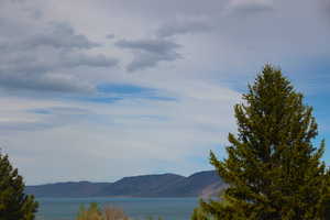 View of mountain feature featuring a water view