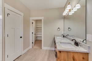 Main Floor Primary Bathroom with Walk in Closet