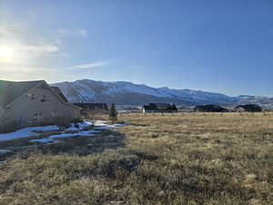 Mountain view featuring a rural view