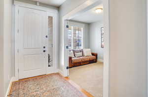 Foyer with baseboards