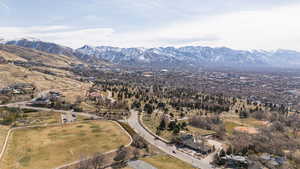 Bird's eye view featuring a mountain view